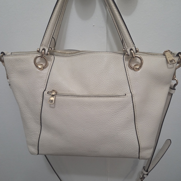 Coach Cream Leather Shoulder Bag - Picture 2 of 7